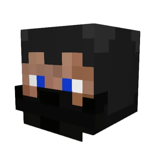 Mini_Moz Minecraft avatar head, 3D render