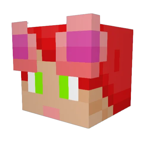 Mini_Neko_Matt Minecraft avatar head, 3D render