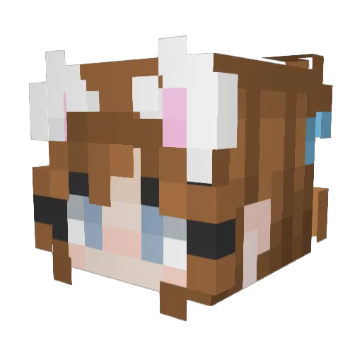 Mini_OMG Minecraft avatar head, 3D render