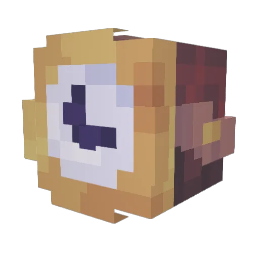 Mini_Q Minecraft avatar head, 3D render