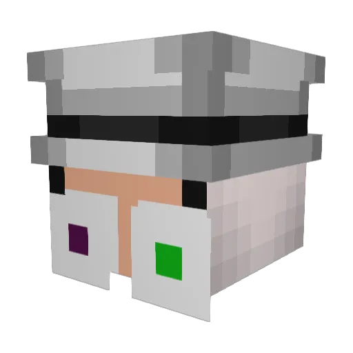 Mini_lage Minecraft avatar head, 3D render