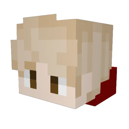 Mini_pro_2 Minecraft avatar head, 3D render