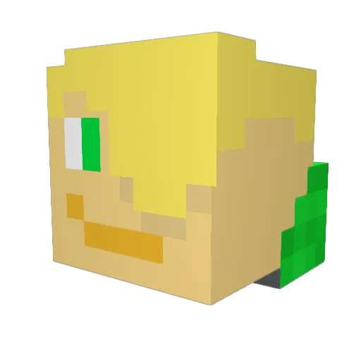 MinianoGamer21 Minecraft avatar head, 3D render