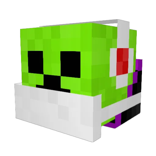 Miniarniu Minecraft avatar head, 3D render