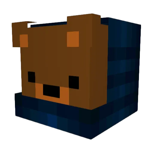 MiniaturGrizzly Minecraft avatar head, 3D render