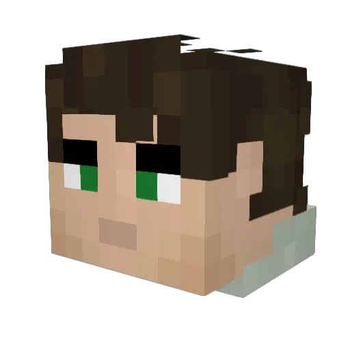 MiniatureB Minecraft avatar head, 3D render