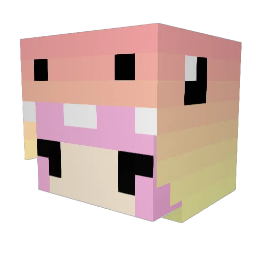 Miniatures Minecraft avatar head, 3D render