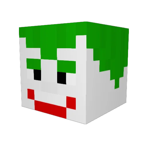 Miniballerboy Minecraft avatar head, 3D render