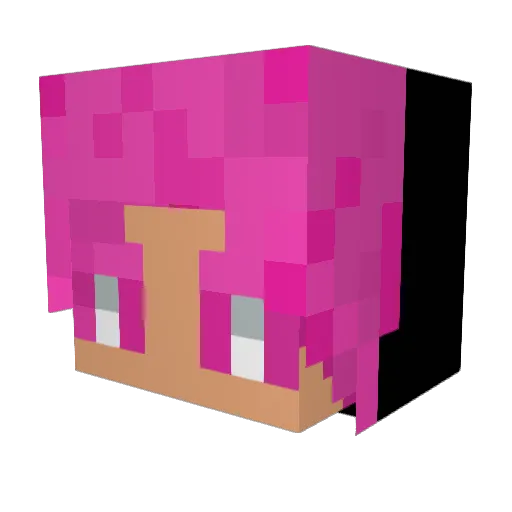 Minibes Minecraft avatar head, 3D render