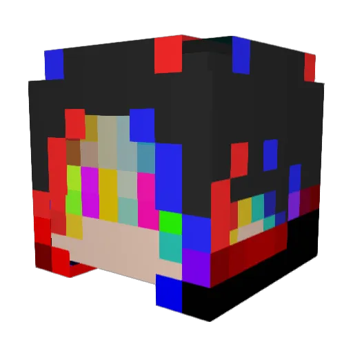 Miniblasta Minecraft avatar head, 3D render