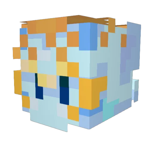 Minibot8915 Minecraft avatar head, 3D render