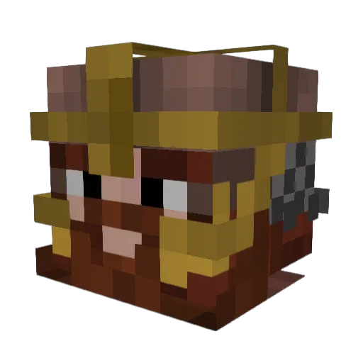 MinicBasila Minecraft avatar head, 3D render