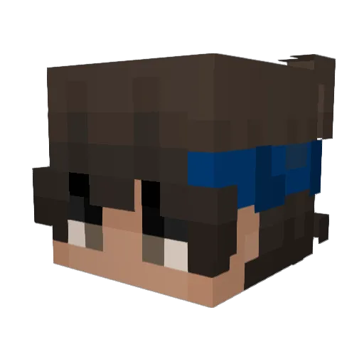 Minichu_13 Minecraft avatar head, 3D render