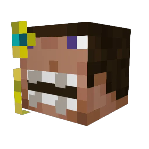 Minicraft_6 Minecraft avatar head, 3D render