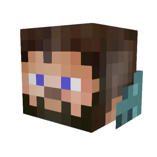 Minicrafter_XD Minecraft avatar head, 3D render