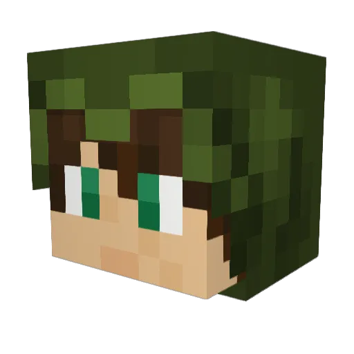 Minigoal Minecraft avatar head, 3D render