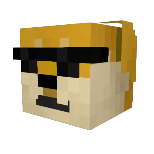 Minigod958 Minecraft avatar head, 3D render