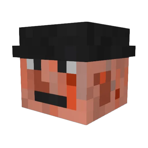 MinigunMasacre Minecraft avatar head, 3D render