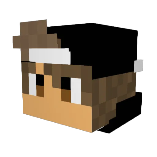 MiniiMoyss Minecraft avatar head, 3D render