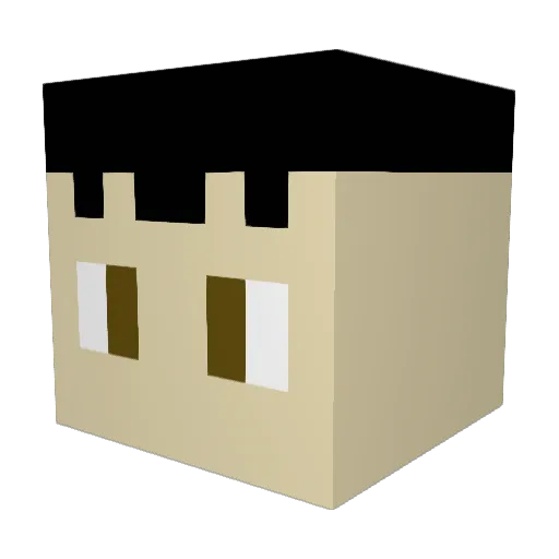 Miniiman2 Minecraft avatar head, 3D render