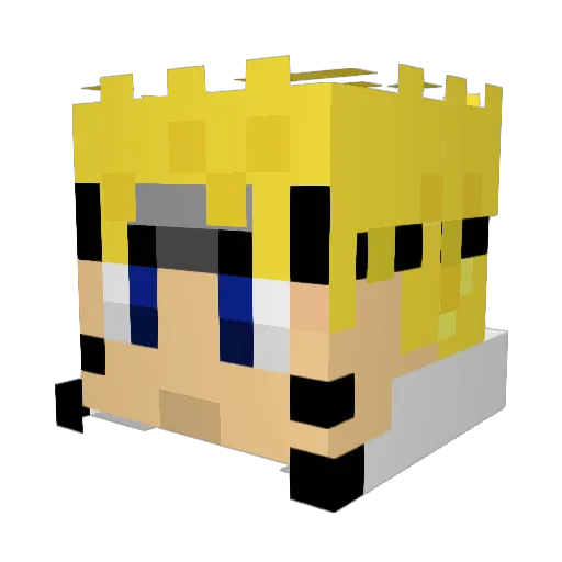 Minijet11 Minecraft avatar head, 3D render