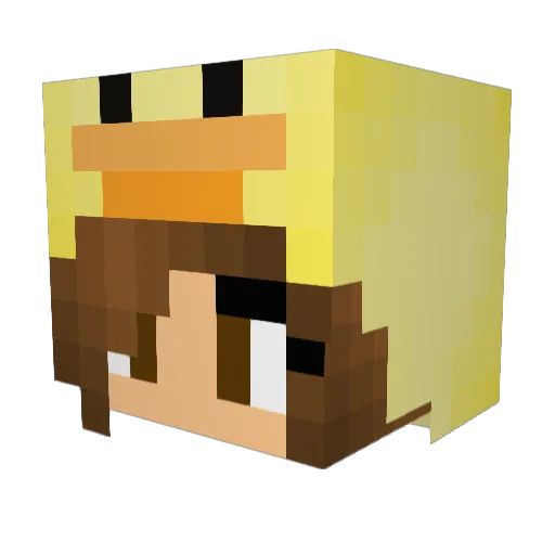 MinikEcem Minecraft avatar head, 3D render