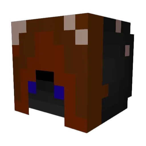 MinikatzeYT Minecraft avatar head, 3D render