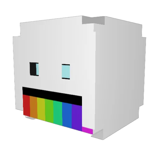 Minikloon Minecraft avatar head, 3D render