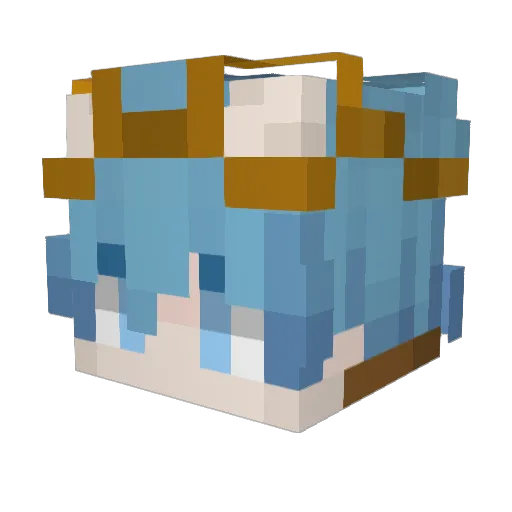 Minikot_19 Minecraft avatar head, 3D render