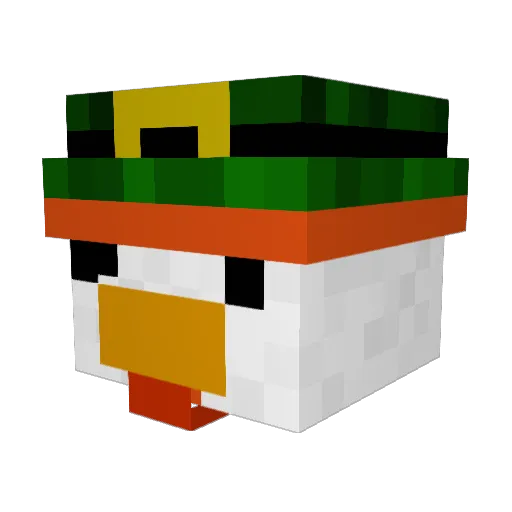 Minimaca Minecraft avatar head, 3D render