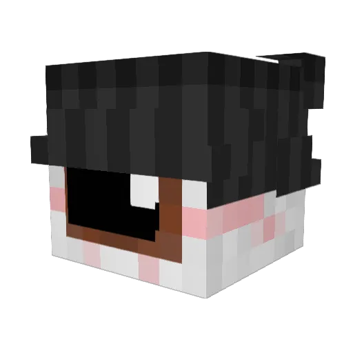 MinimalHigh Minecraft avatar head, 3D render