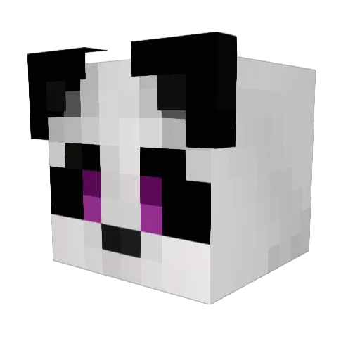 Minimemel Minecraft avatar head, 3D render