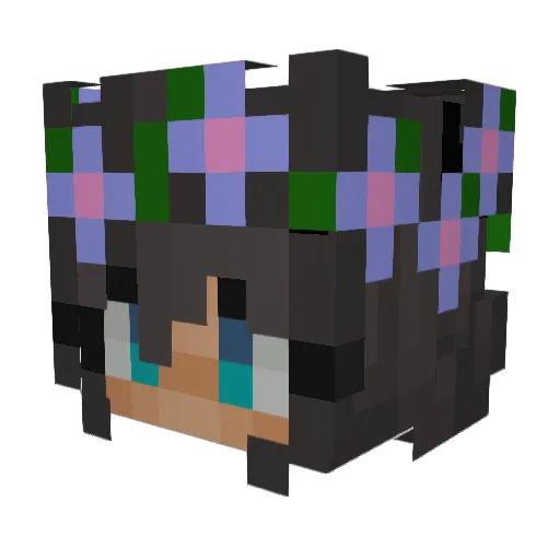 Minimia110 Minecraft avatar head, 3D render