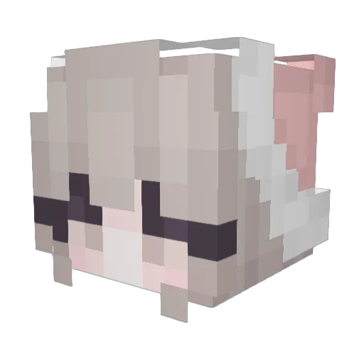 Minimiao Minecraft avatar head, 3D render