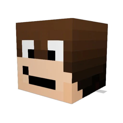 Minimine4 Minecraft avatar head, 3D render