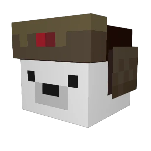 Miniminimowmow Minecraft avatar head, 3D render
