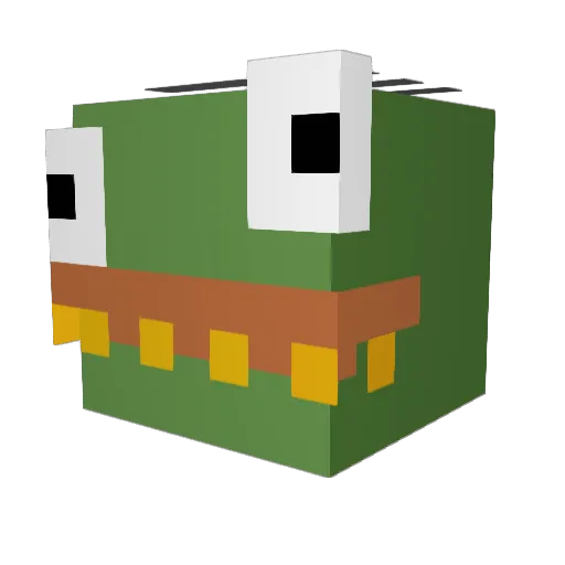 Minimvx Minecraft avatar head, 3D render