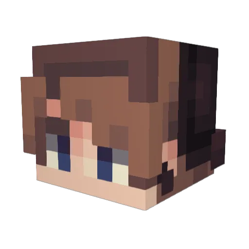 Mininell Minecraft avatar head, 3D render