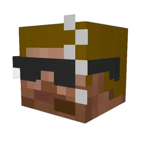 Mining4YouTube Minecraft avatar head, 3D render