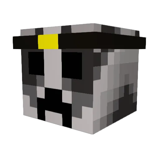 MiningBadger Minecraft avatar head, 3D render