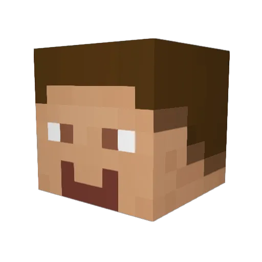 MiningMK Minecraft avatar head, 3D render