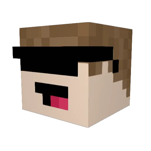 MiningPixel Minecraft avatar head, 3D render