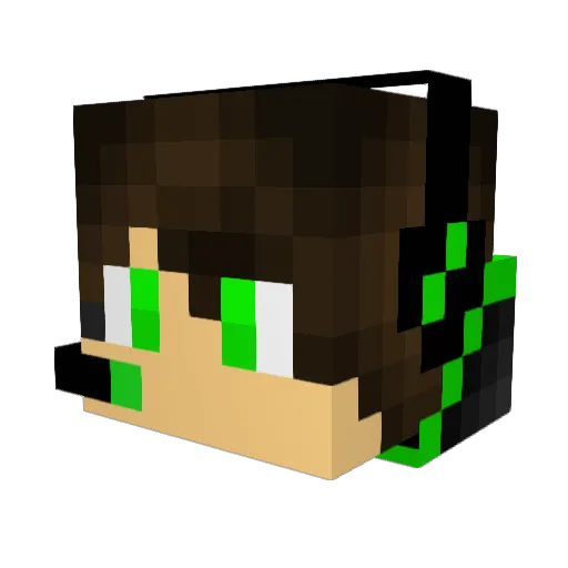 MiningPro2016 Minecraft avatar head, 3D render