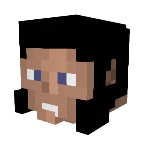 MiningTonio Minecraft avatar head, 3D render