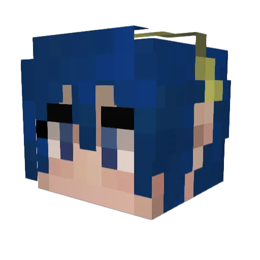 Mining_Fatigue Minecraft avatar head, 3D render