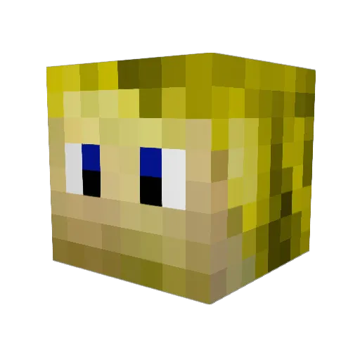 Mining_XCrafting Minecraft avatar head, 3D render