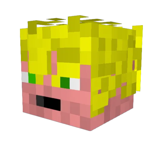 MininiBr Minecraft avatar head, 3D render