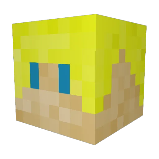 MinioB Minecraft avatar head, 3D render