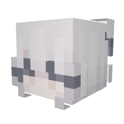 MinionBlock08 Minecraft avatar head, 3D render