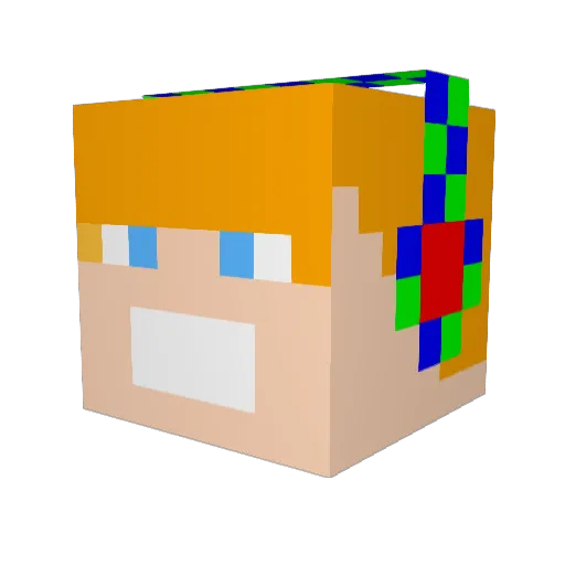 MinionGaming Minecraft avatar head, 3D render
